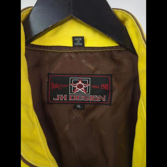 [SOLD] RARE JH DESIGNS Men's Sz XL Yellow M&M Nascar Racing Jacket Elliot Sadler - Picture 10 of 12